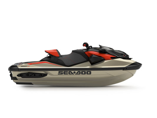 SeaDoo RXP-X RS 325 Audio Jetski Modell 2025 - Metallic Tan / Lava Red (Premium Color)