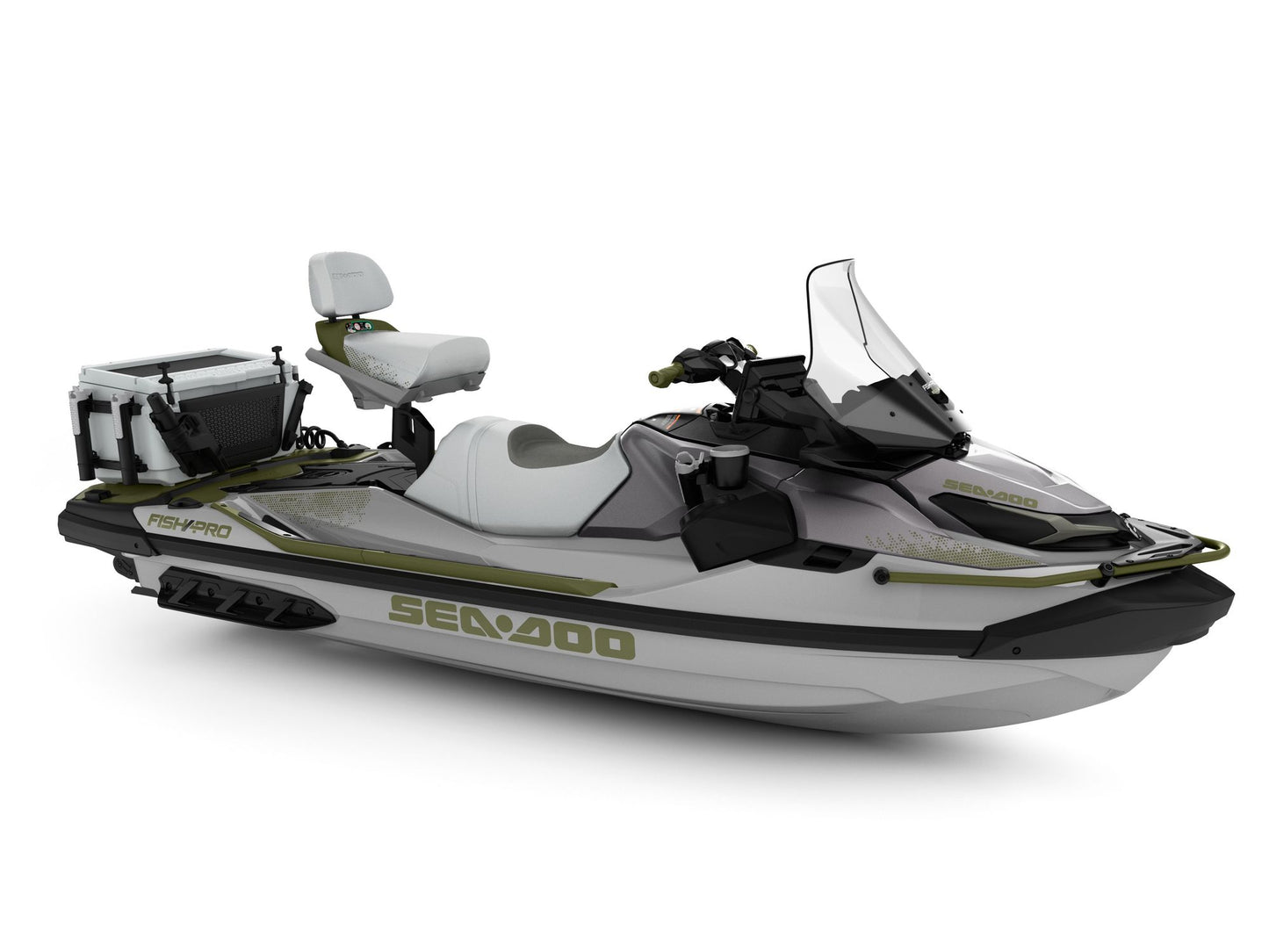 SeaDoo FishPro APEX 300 Audio iDF Jetski Modell 2025 - Shark Grey / Nori Green