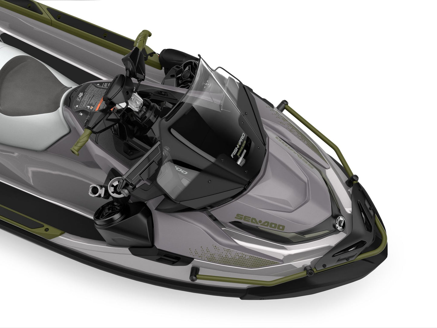 SeaDoo FishPro APEX 300 Audio iDF Jetski Modell 2025 - Shark Grey / Nori Green